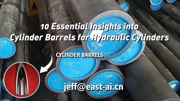 Cross-section of a hydraulic cylinder showing the cylinder barrel and piston assembly.