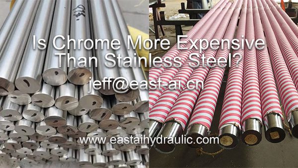 Image comparing the cost and features of chrome and stainless steel.