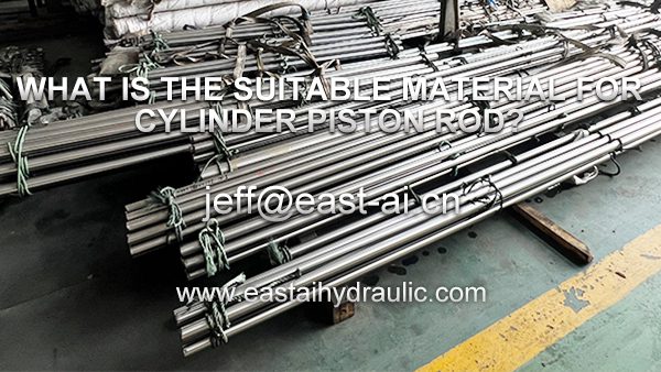 This diagram highlights various materials commonly used for cylinder piston rods, emphasizing durability and performance.