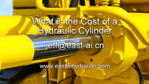 An illustration showing different types of hydraulic cylinders and the factors influencing their costs, such as size, material, and specifications