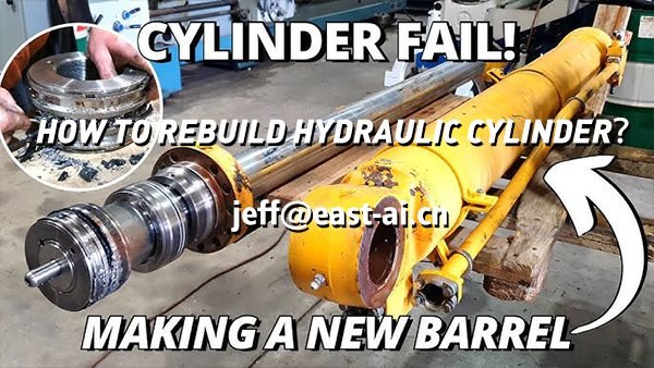 A step-by-step process of disassembling and rebuilding a hydraulic cylinder